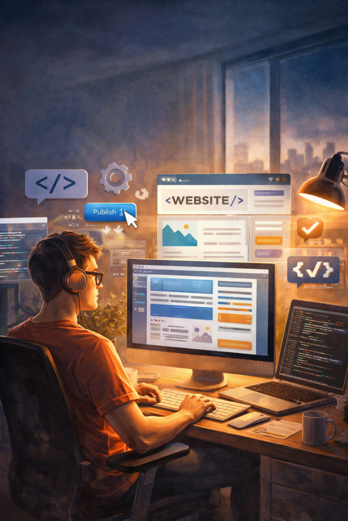 produção de website