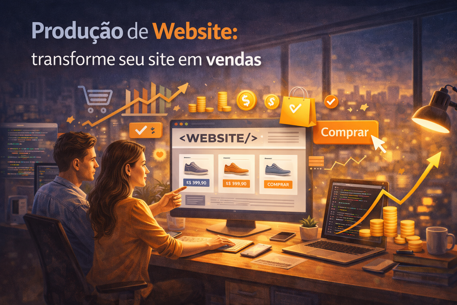 produção de website